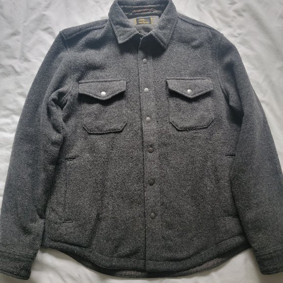 L.L.Bean X Todd Snyder Wool Shirt Jacket Charcoal Large - Picture 1 of 4